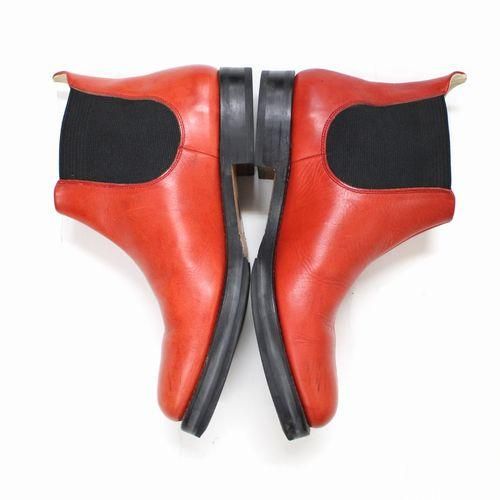 SUNSEA サンシー ONE SIDE GORE BOOTS ワンサイドゴアブーツ 3 レッド