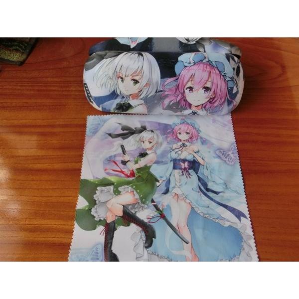 東方project魂魄 妖夢5、西行寺 幽々子4眼鏡ケース（クロス付） / ぱい