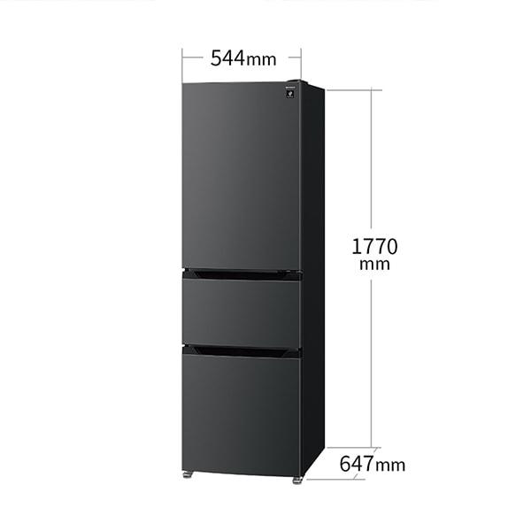 SHARP（シャープ） 冷蔵庫 二人暮らし 317L 右開き 大容量 マット