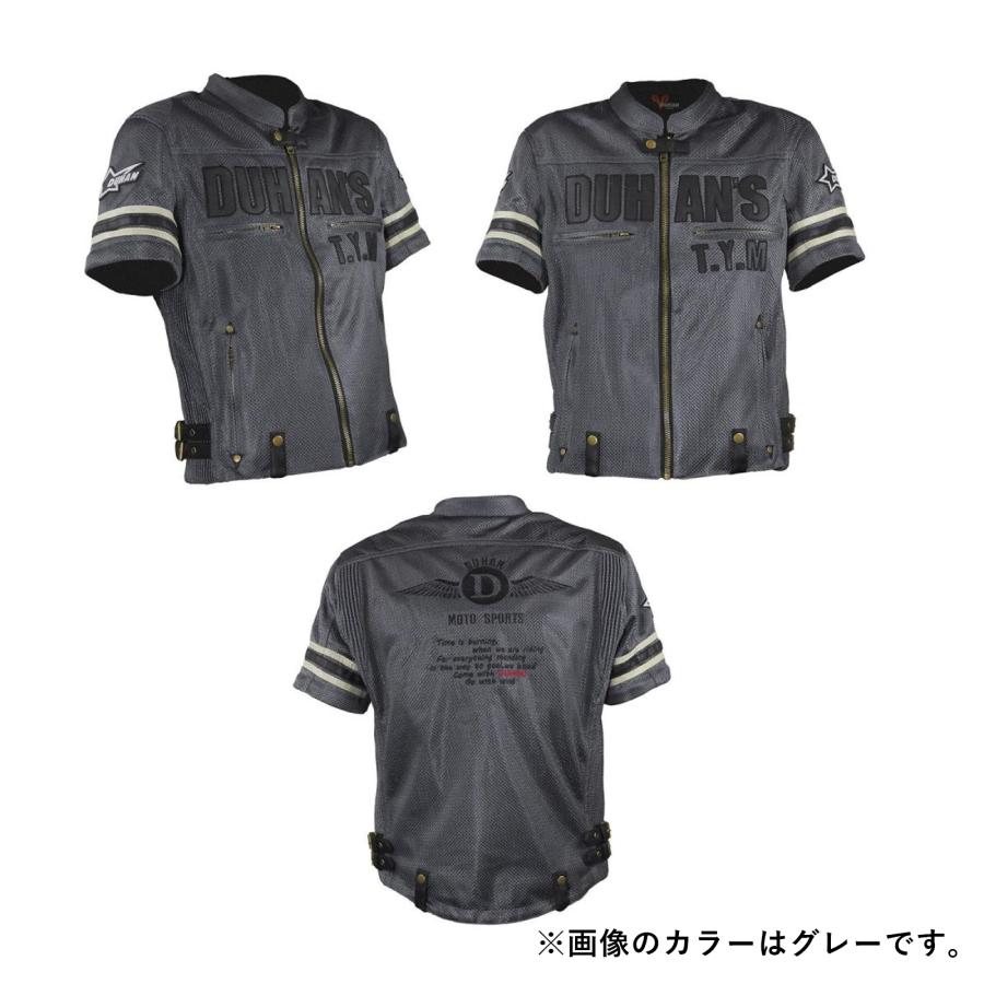 バイクジャケット DUHAN メッシュジャケット L ベージュ 3シーズン