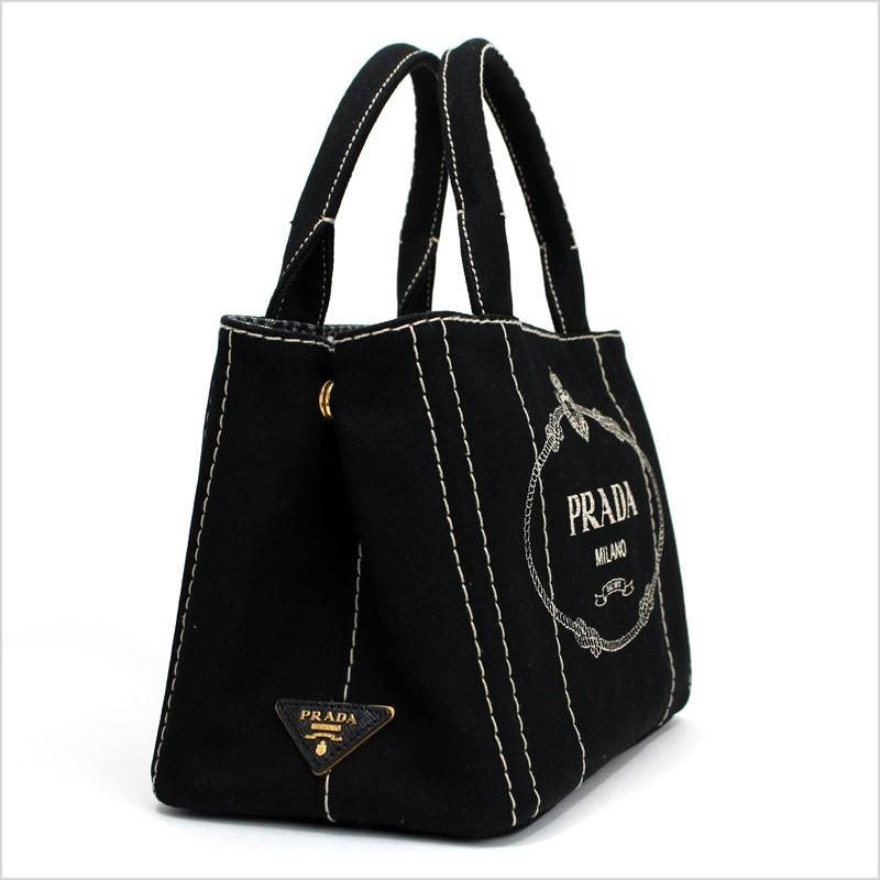 CANAPA プラダ PRADA ギンガムチェック2wayキャンバストートバッグ