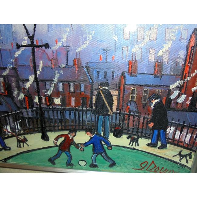 油絵 絵画 ジェームズ（イギリス） 街の風景 インテリア リビング 定価
