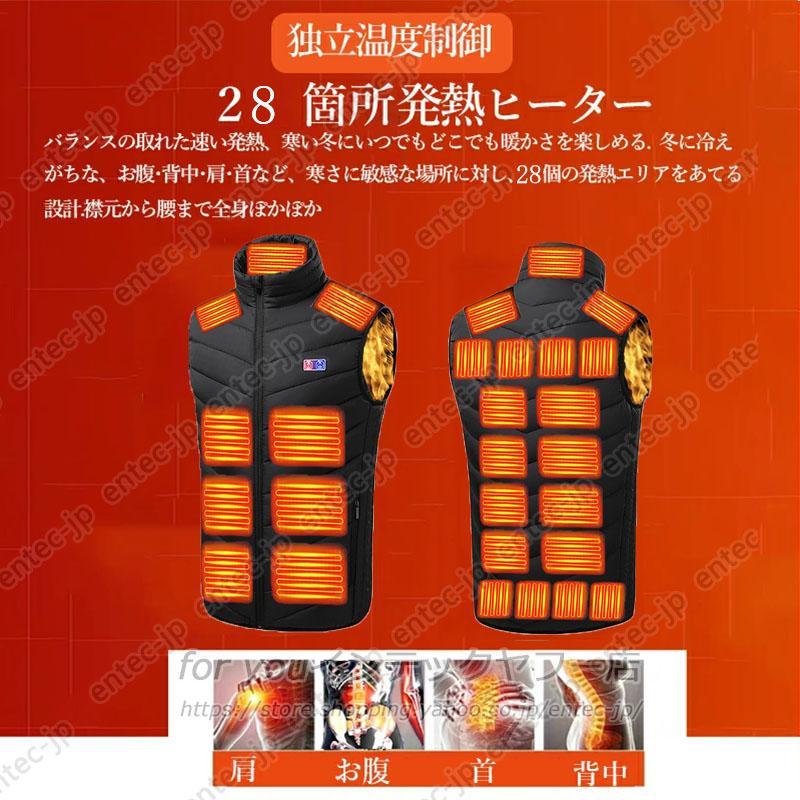 即納 電熱ベスト日本製ヒーター ベスト 2025強化版 28つヒーター付き