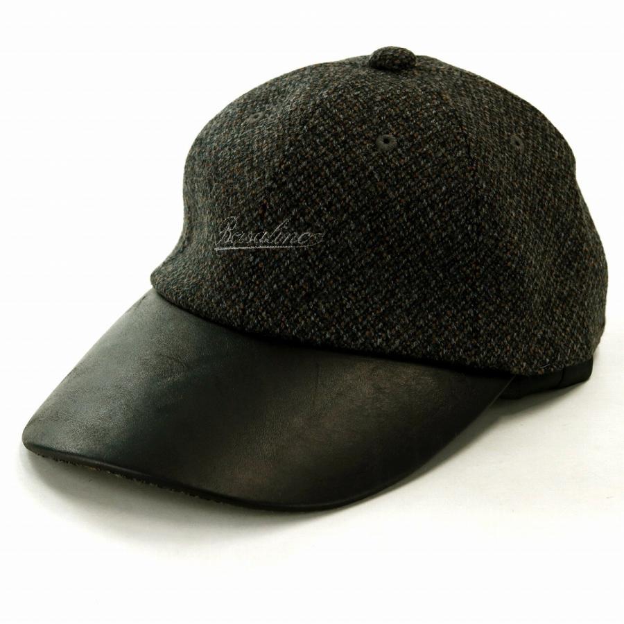 Borsalino（ボルサリーノ） 牛革 6方キャップ レザー 秋冬 帽子 メンズ