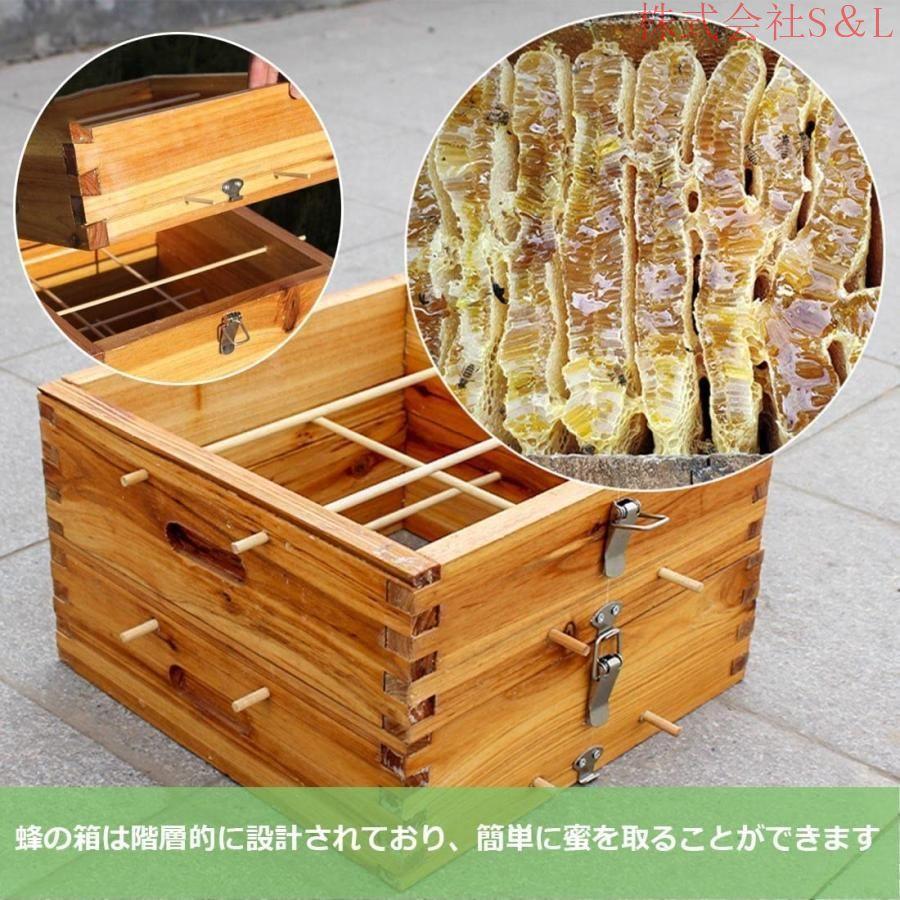 ラッキー21 日本蜜蜂重箱式巣箱3段【ワイヤー着脱式】完成品×2基