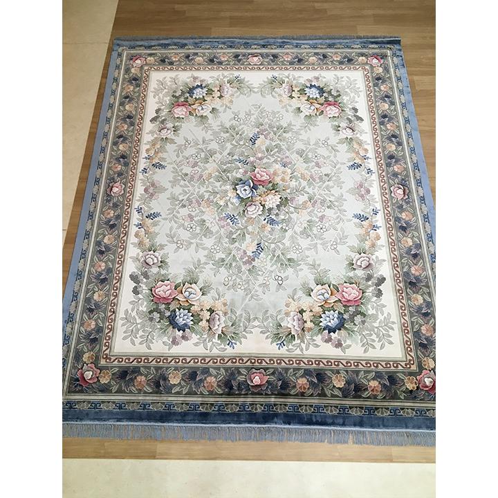 アクセント ラグ 絨毯 カーペット シルク 中国段通 約3畳 約168×244cm
