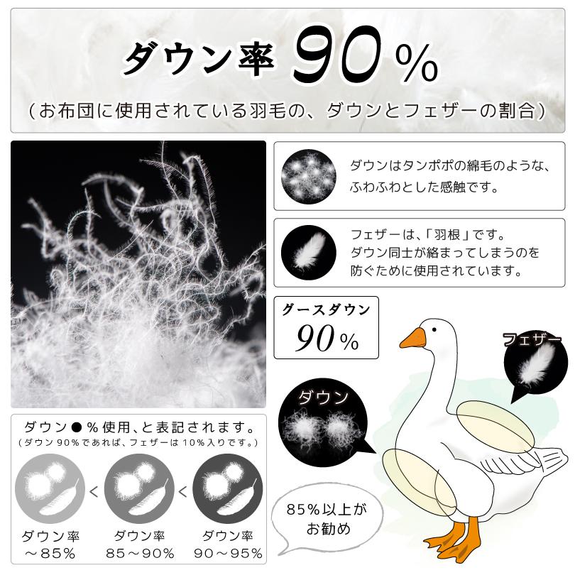 昭和西川 【昭和西川】羽毛布団 ホワイトグースダウン90％ DP380 冬用
