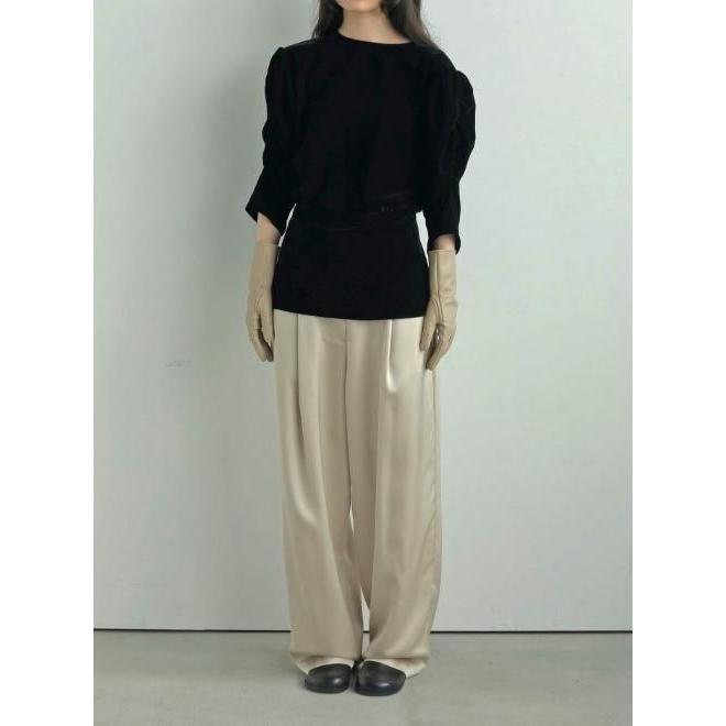 anuke（アンヌーク） Gather Velour Blouse 25秋冬予約2 62420402