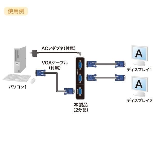 SANWA SUPPLY（サンワサプライ） 高性能ディスプレイ分配器(2分配) VGA