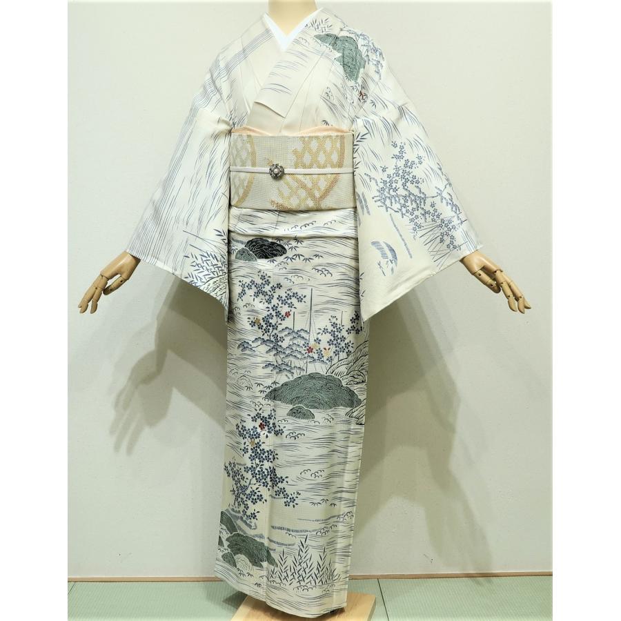 na2695 御所解 夏訪問着 絹紅梅 未着用品 : 壱の蔵 - 通販 - Yahoo