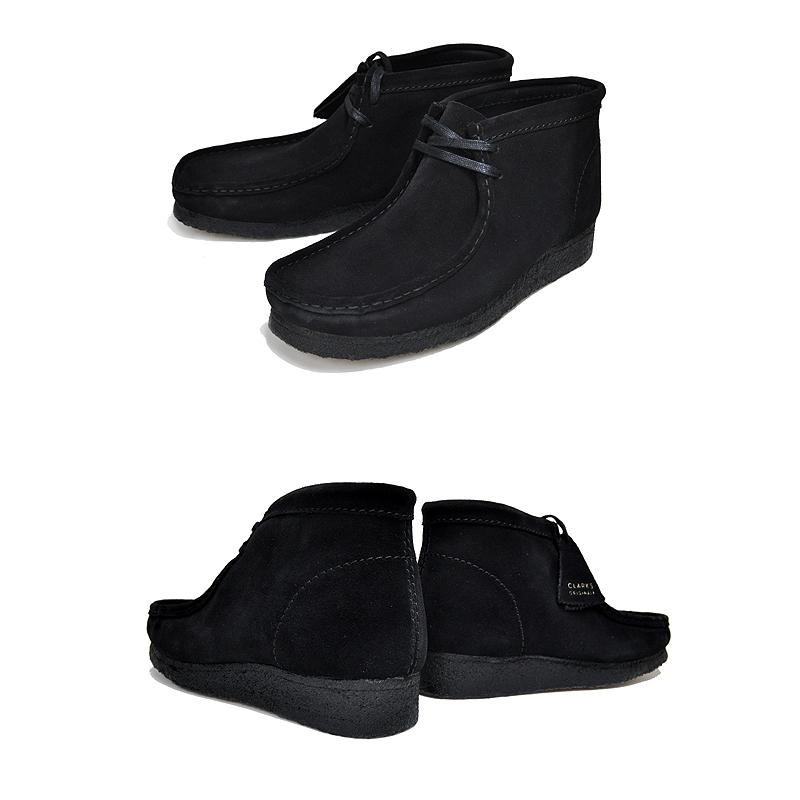 Clarks（クラークス） ワラビー ブーツ ブラックスウェード 靴