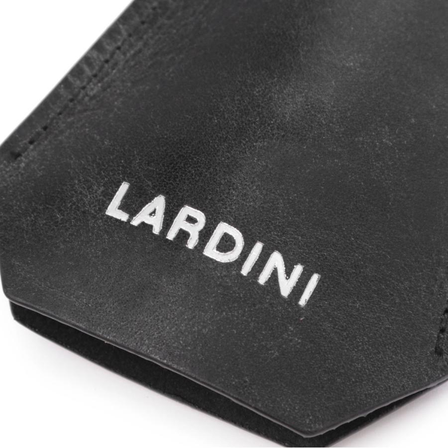 LARDINI（ラルディーニ） ストラップ付き キーリング ブラック メンズ