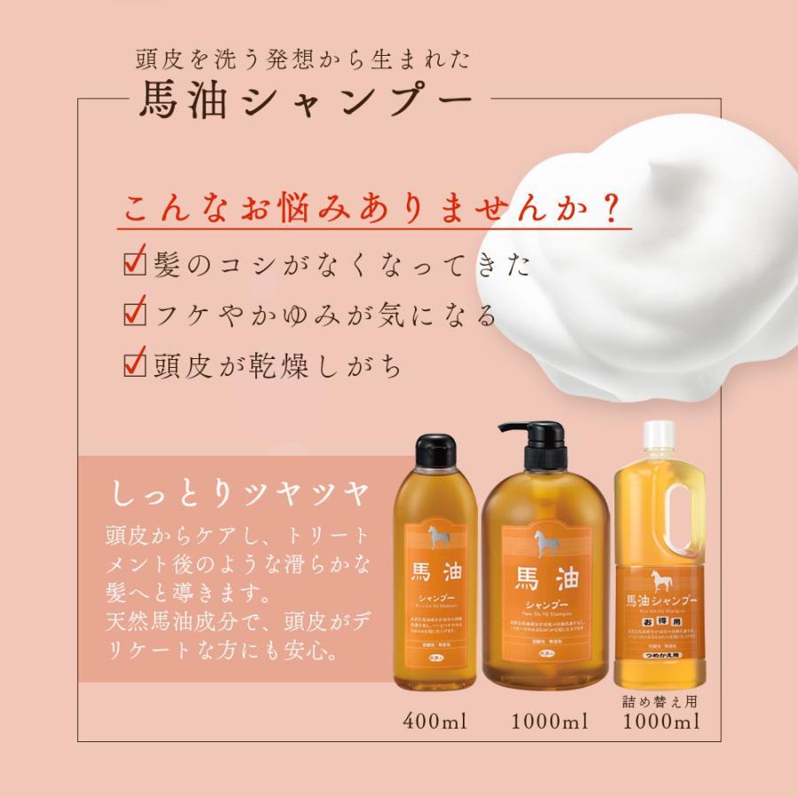 馬油シャンプー オレンジトリートメント ボトルセット 各1000ml 旅美人