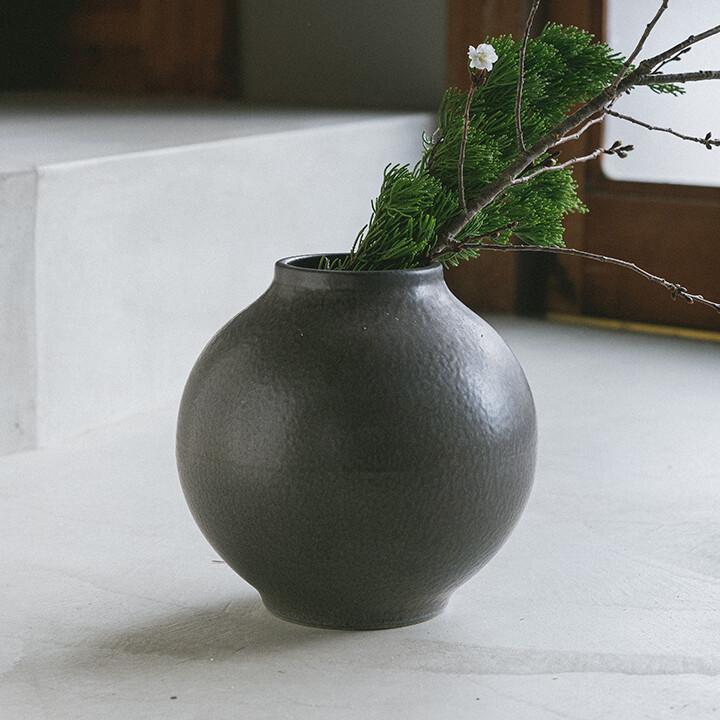 HIJICA TONE VASE(L) 信楽焼 日本製 花瓶 おしゃれ 明山 和モダン 窯元