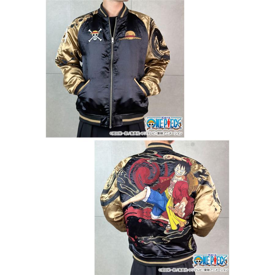 絡繰魂×ONE PIECE ルフィ×レイリー刺繍リバ−シブルスカジャン 絡繰魂