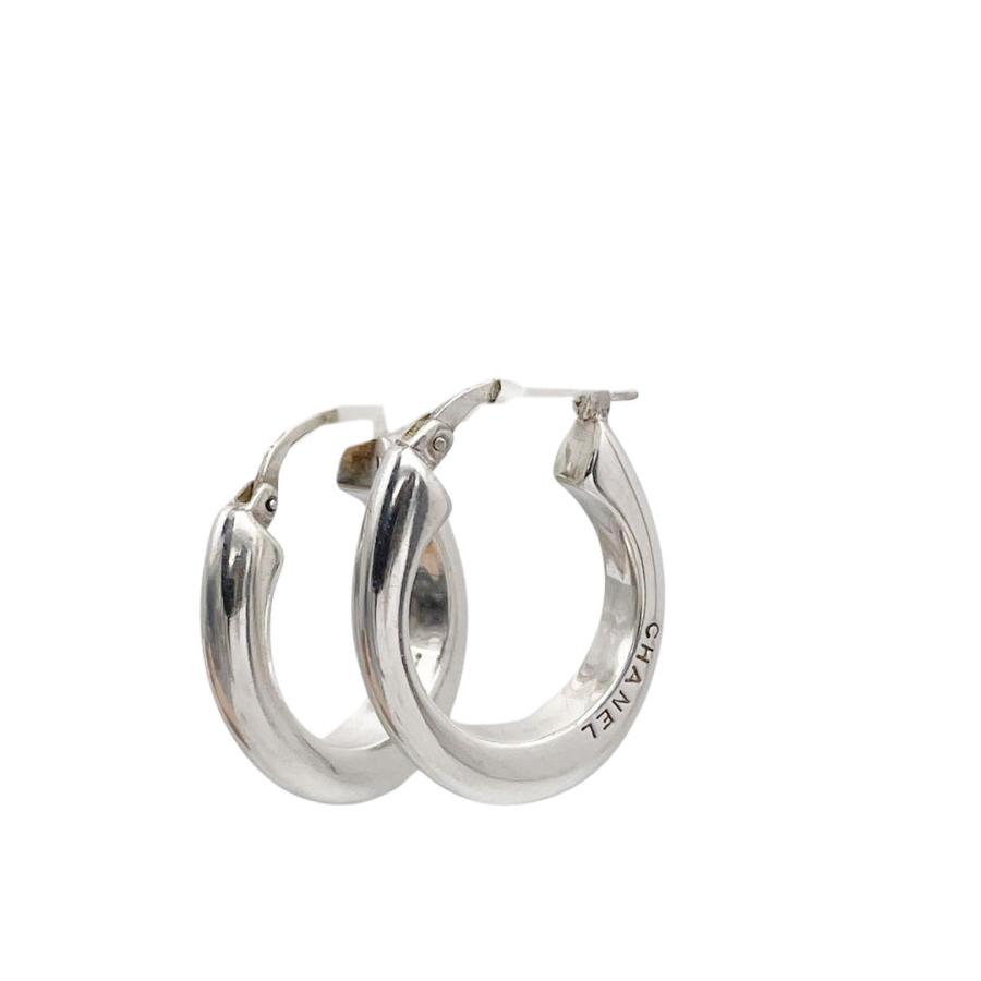 CHANEL（シャネル） フープピアス ロゴ 925 シルバー ヴィンテージ