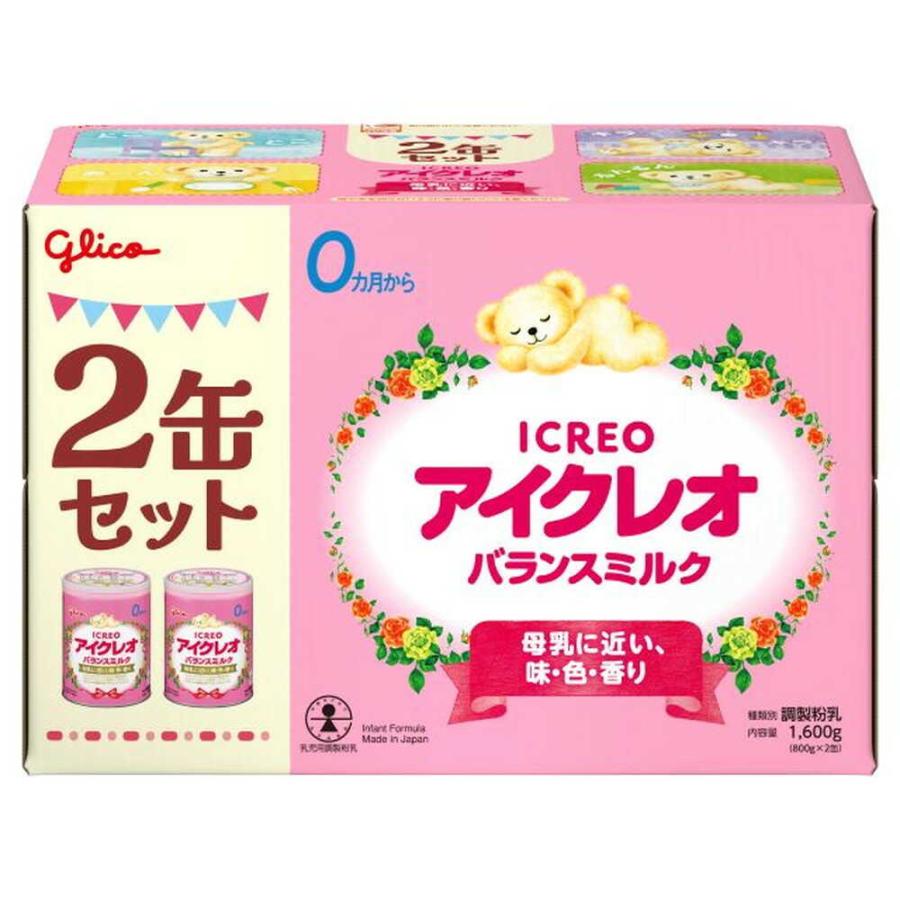 ◇江崎グリコ アイクレオ バランスミルク 800g×2缶 : サンドラッグe