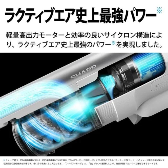 RACTIVE Air シャープ EC-SR10-W コードレススティック掃除機 ホワイト