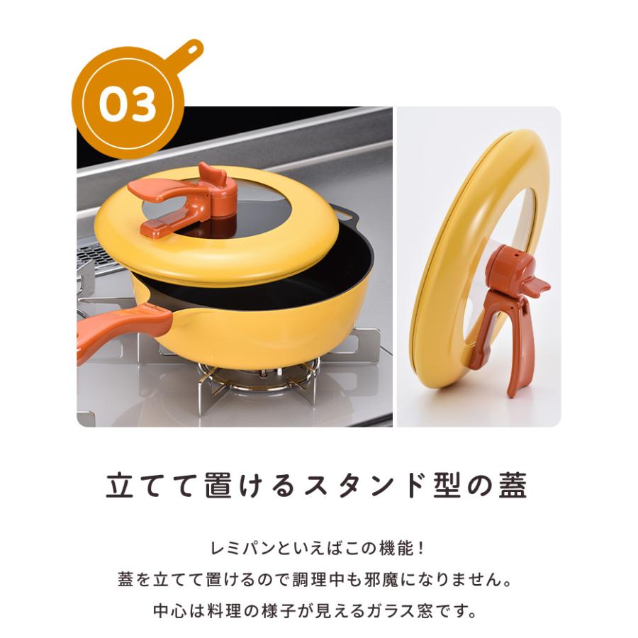 レミパン 24cm 平野レミ 深型フライパン ガラス蓋付き ガス火 IH対応