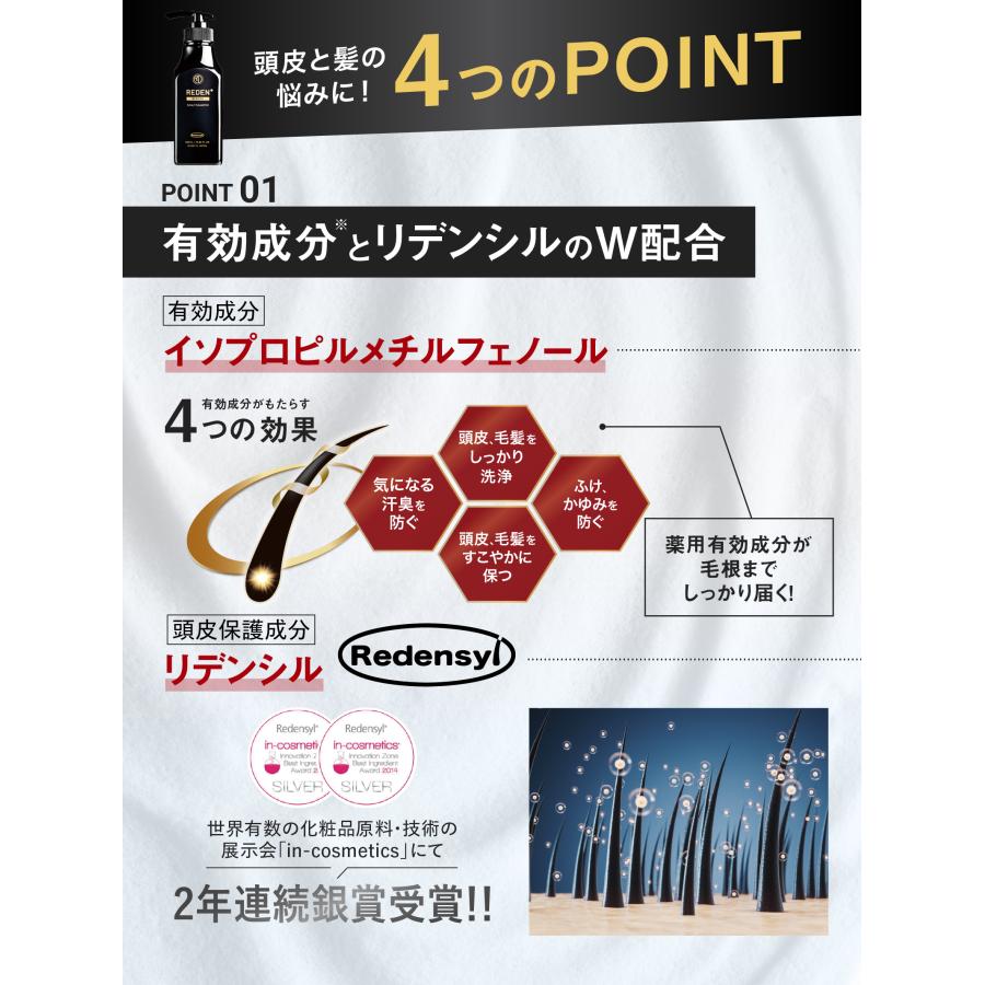 REDEN（リデン） メディカルシャンプー 毛髪診断士(R)監修 3本 濃密泡