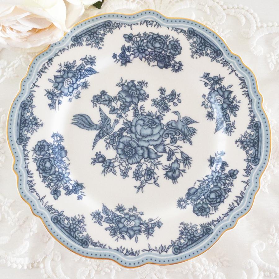 ケーキ皿 花柄 中皿 フランスアンティーク風 トワルドジュイ 食器 20cm