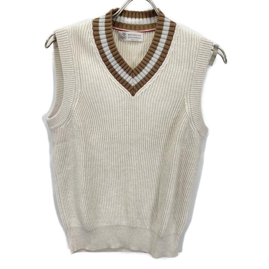 BRUNELLO CUCINELLI ブルネロクチネリ アイボリー コットン Vネック