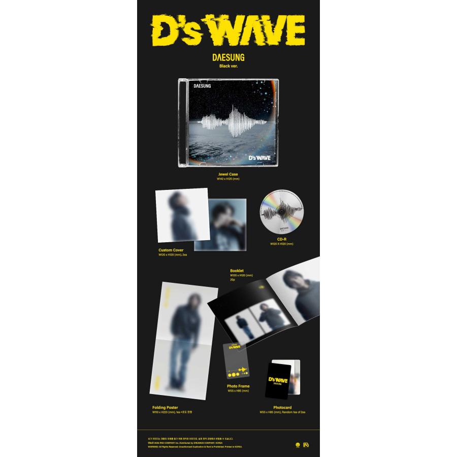 25/4/8 韓国発売】DAESUNG デソン 1ST MINI ALBUM D's WAVE Black Ver