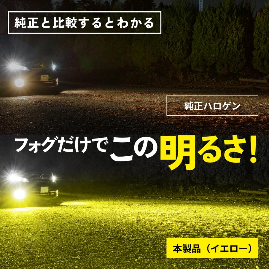 HID屋 爆買 爆光フォグランプ フ イエロー 10200lm LED Vシリーズ