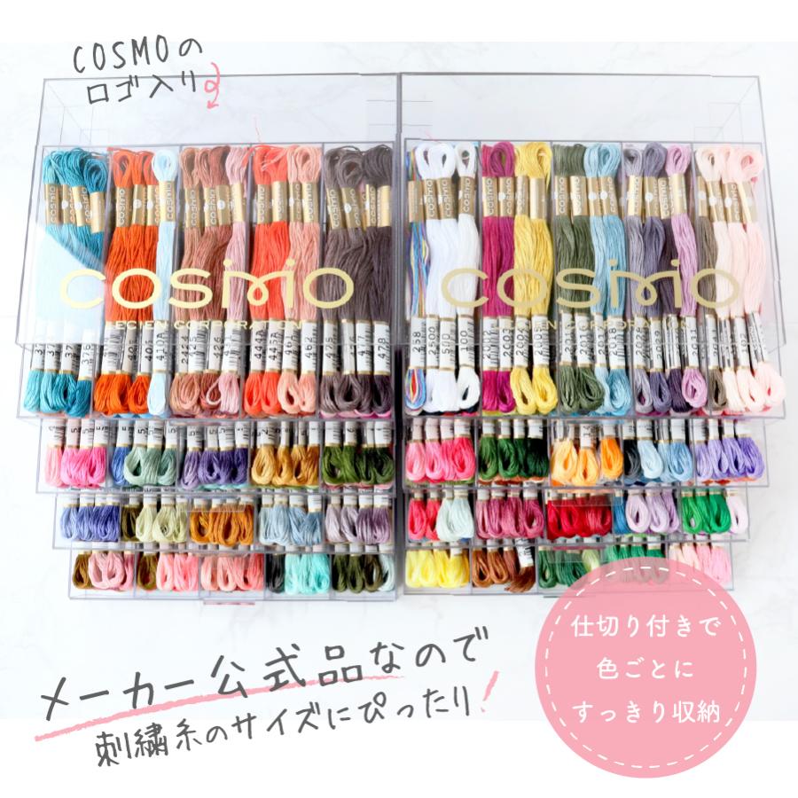 刺しゅう糸 25番 全501色 収納付 実物見本帳 COSMO コスモ 大容量
