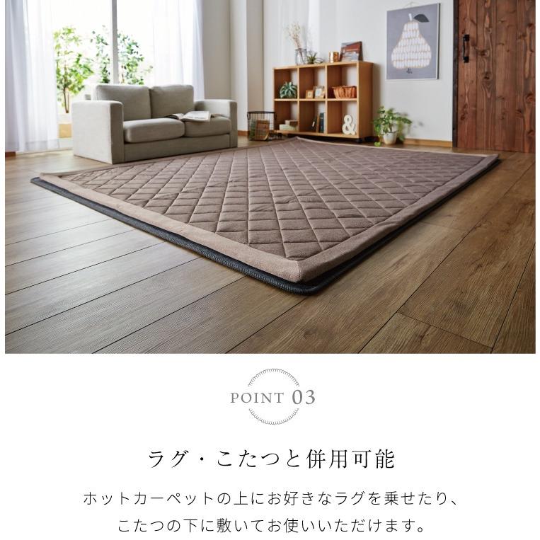 日本製 ホットカーペット 3畳 本体 195x235cm 6時間オフタイマー ダニ