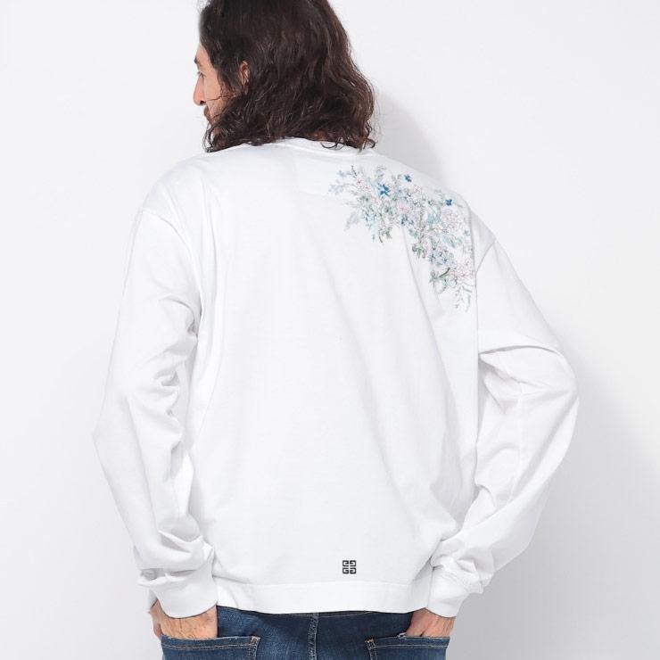 GIVENCHY（ジバンシィ） フラワープリント クルーネック 長袖 Tシャツ