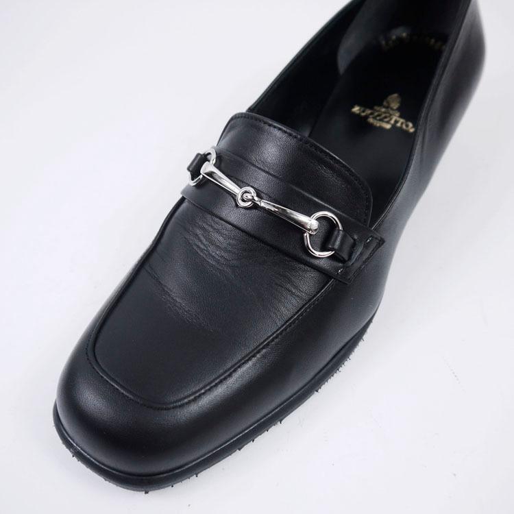 ビットローファー 金具付き ブラック 黒 BLACK 牛革 3.5cmヒール 2023