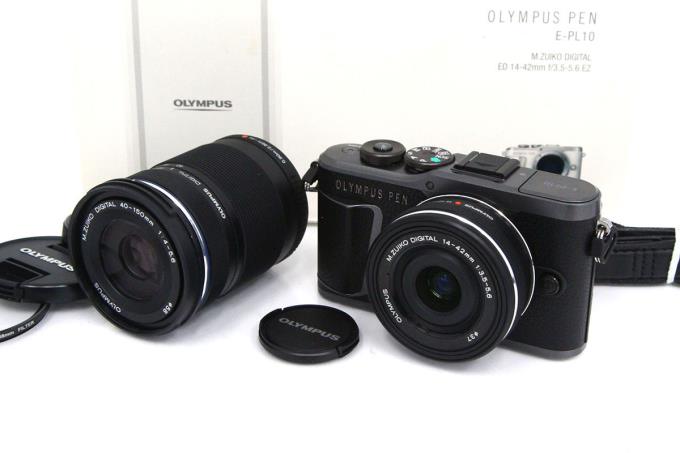 オリンパス OLYMPUS PEN E-PL10 EZ ダブルズームキット ブラック