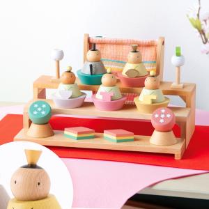 ササキ工芸 木製ひな人形DXセット 桐箱入り 天然木 TOY-HINA-DX(雛人形