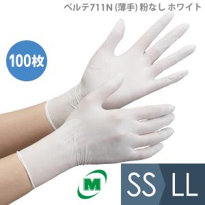 ミドリ安全 ニトリル手袋 ベルテ 780N 781N ホワイト ブルー SS〜LL