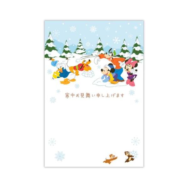グリーティングカード 寒中見舞い 6枚入り ディズニー DNフレンズ 日本
