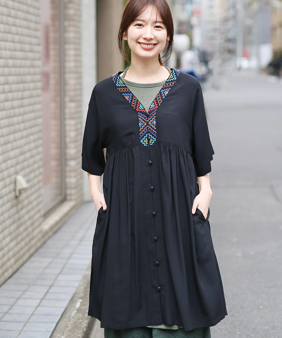 キカ刺繍チュニックワンピース / チュニック | エスニックファッション