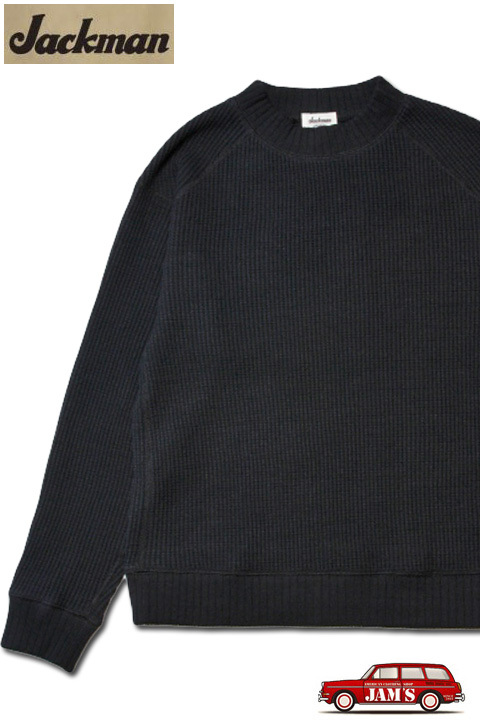 Jackman」 Waffle Mid-Neck ジャックマン ワッフル ミッドネック