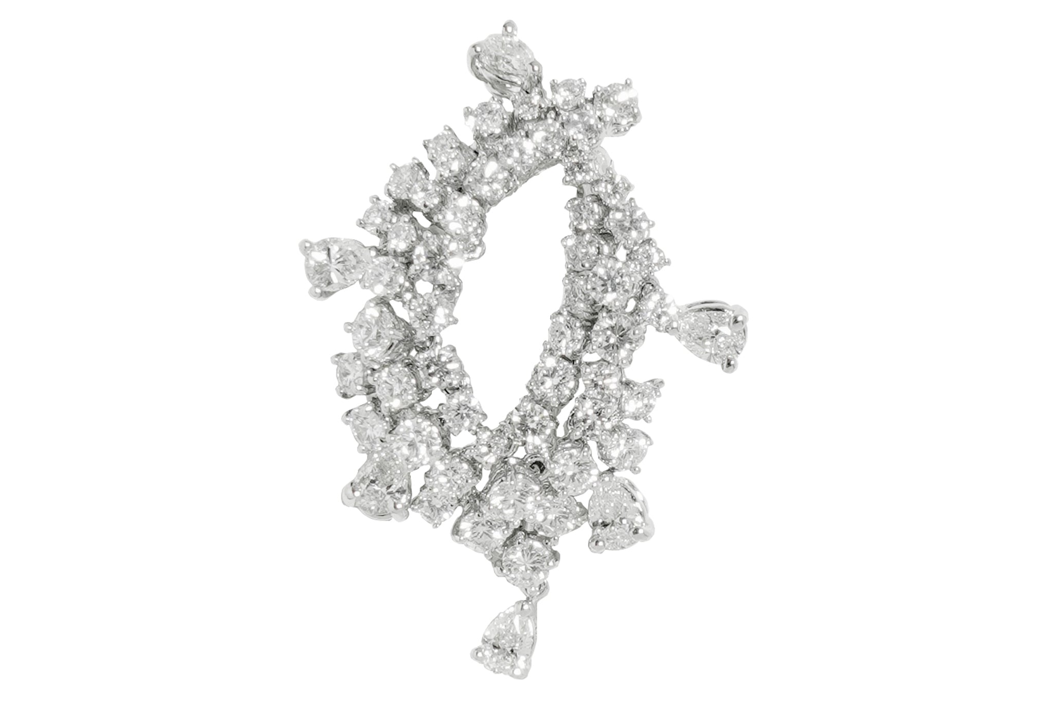 Diamond K18WGダイヤモンドペントップ兼ブローチ (NO.304014) – JEX