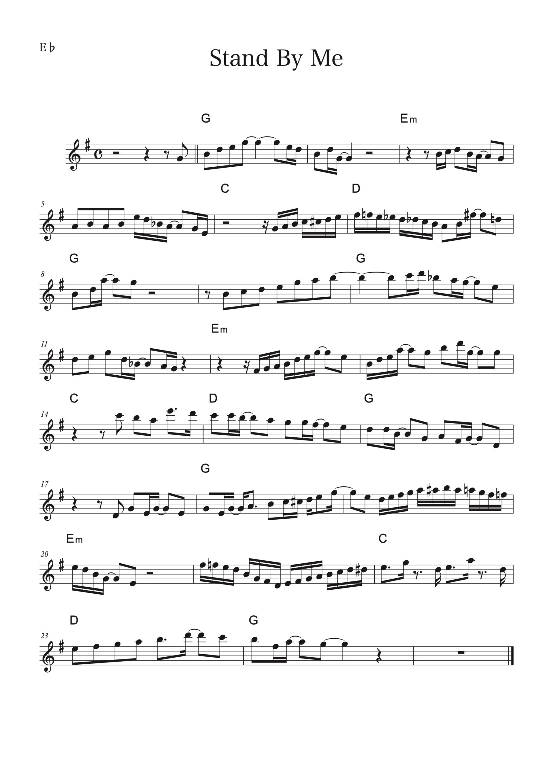 Stand By Me」でのソロ例 | Katsu's SAXWORLD