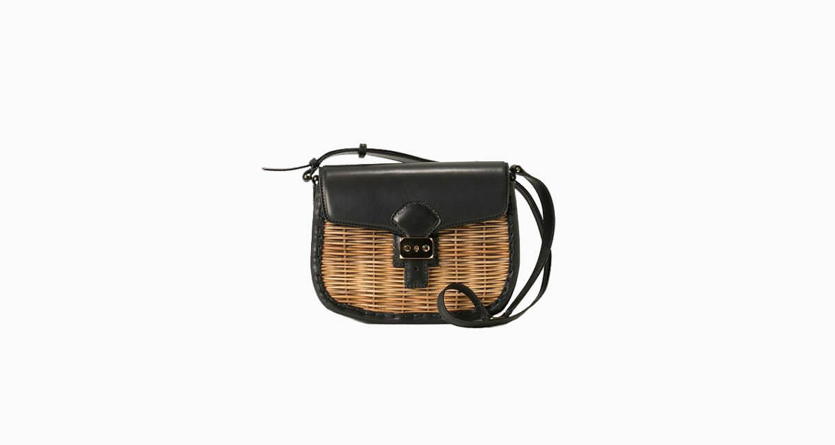 ebagos カーフ・ショルダーバッグ（ラウンドショルダー） BLACK