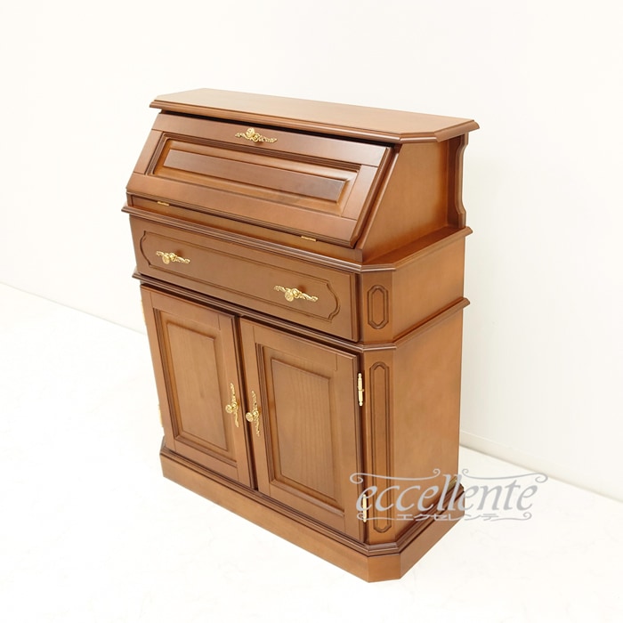 イタリア製 ライティングビューロー 茶｜Writing Bureau - Walnut