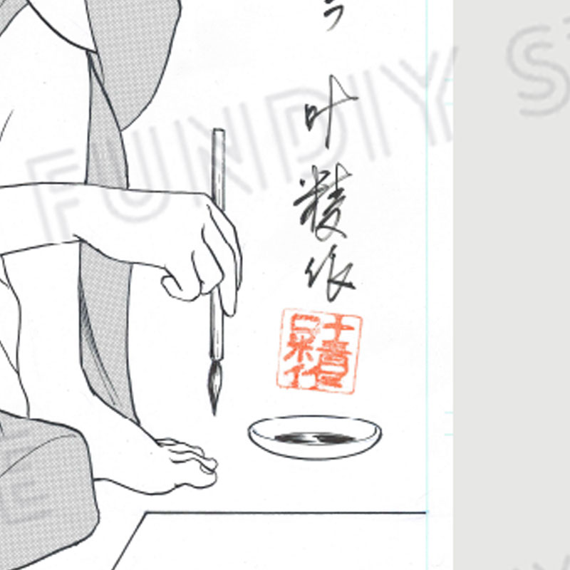 限定1枚】叶精作「紅と藍」扉1 | 叶精作 原画販売 | FUNDIYSTORE