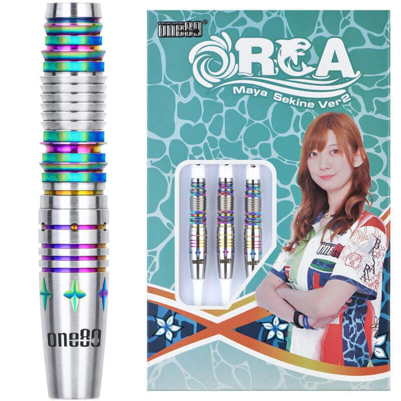 ONE80 Orca ver.2 オルカ2 レインボー 2BA19g 関根麻耶選手 ダーツ バレル