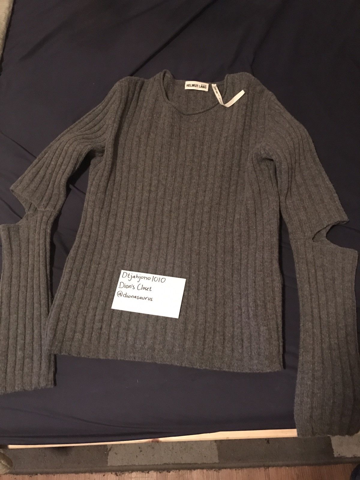 Helmut Lang Re-Edition Elbow Cut Out Sweater | Grailed