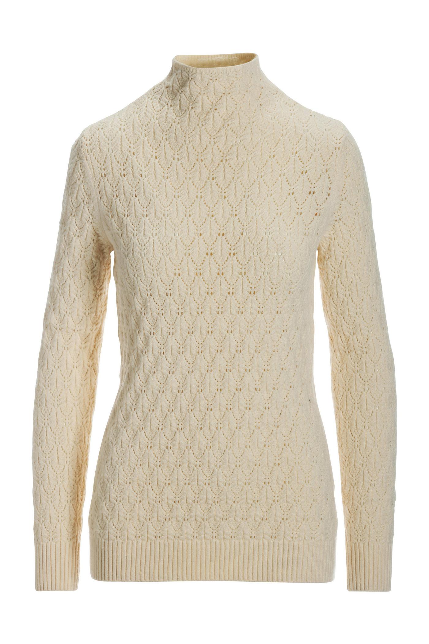 Pointelle Turtleneck Sweater - Cream | Boston Proper