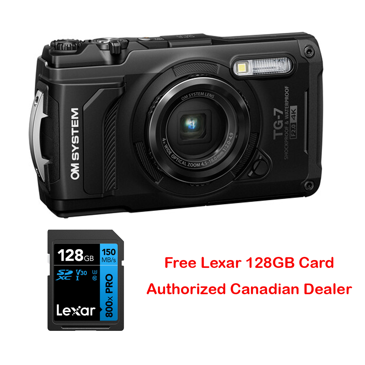 Camera Canada :: OM System :: OM SYSTEM Tough TG-7 Camera Black