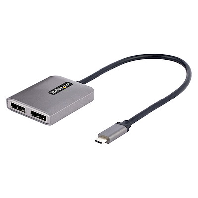 USB-C - 2x DisplayPort 1.4 変換アダプター／デュアルモニター