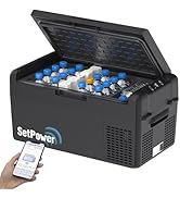 Amazon.co.jp: Setpower RF25 車載冷蔵庫 2室【内蔵製氷皿 50時間持続