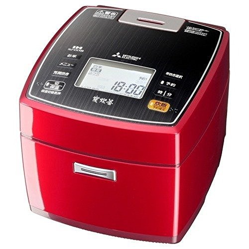 Amazon | 三菱電機 IHジャー炊飯器 備長炭炭炊釜 5.5合炊き ルビー